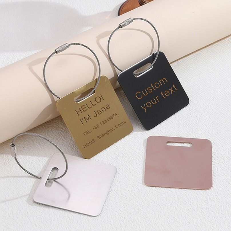 Travel Accessories Sale - Aangepaste naam bagagelabel Lasergravurelabels Anti-verloren reisaccessoires