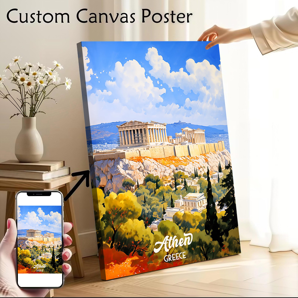 Travel Accessories Greece - Athene Griekenland Reizen Canvas Poster Wall