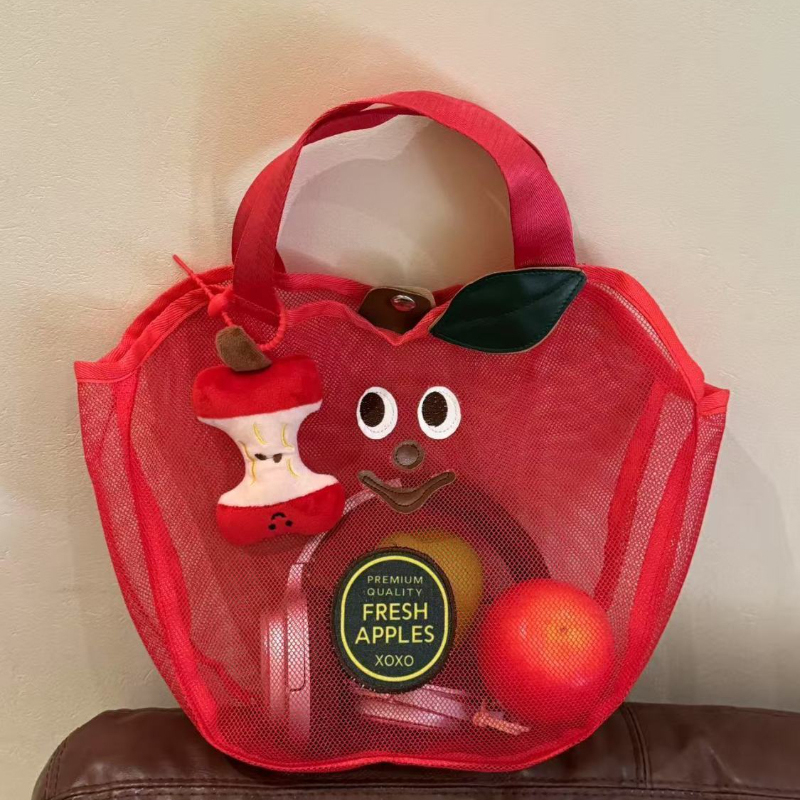 Travel Accessories Toiletry Bag - Leuke Apple Mesh handtas Niche fruitvormige