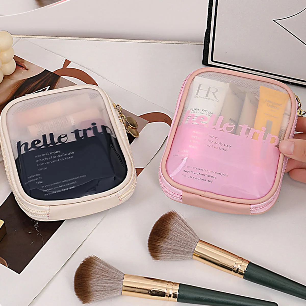 Travel Accessories Pouch - Transparante draagbare cosmetische tas, lippenstift-organizer, reistas