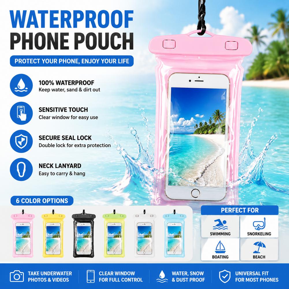 Doorzichtige waterdichte telef - Travel Accessories Pouch recensie en prijs