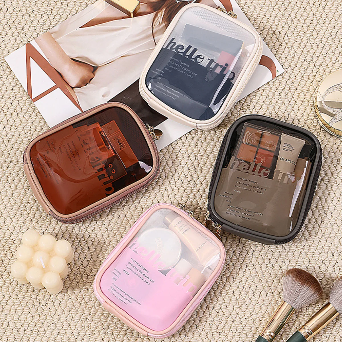 Transparante draagbare cosmeti - Travel Accessories Pouch recensie en prijs